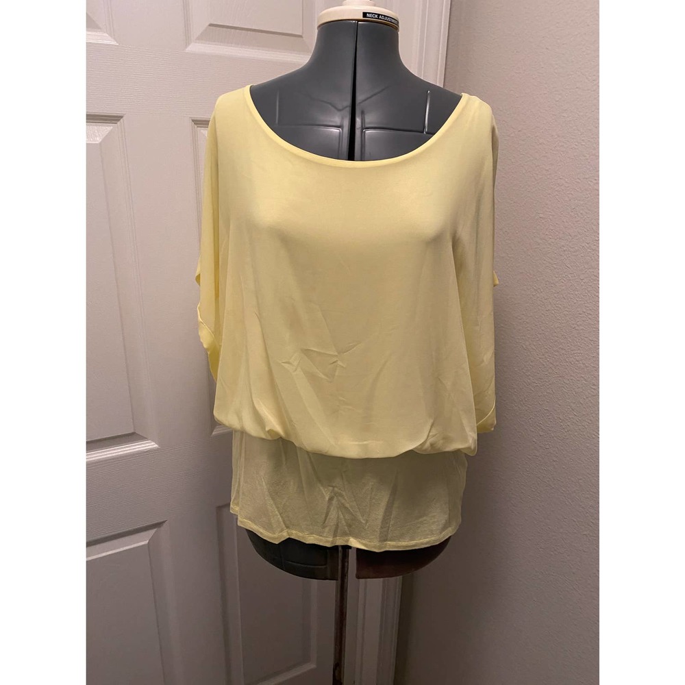 Yellow chiffon blouse